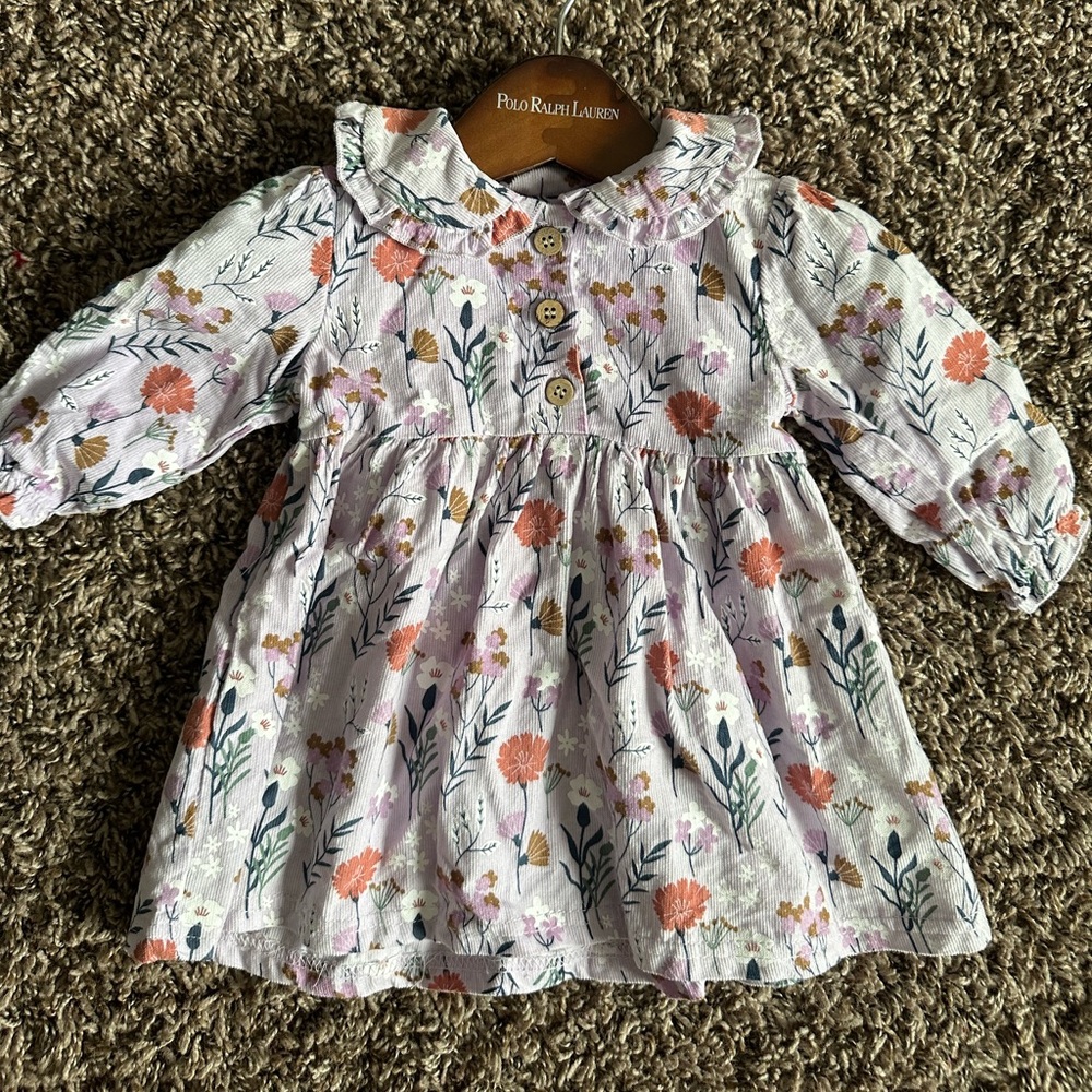 Floral Baby Dress in Pink and Orange NWOT
